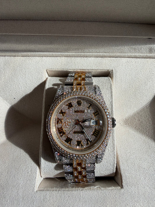 Iced Out Moissanite Rollie