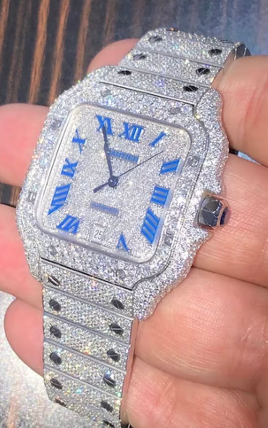 All white blue Cartier