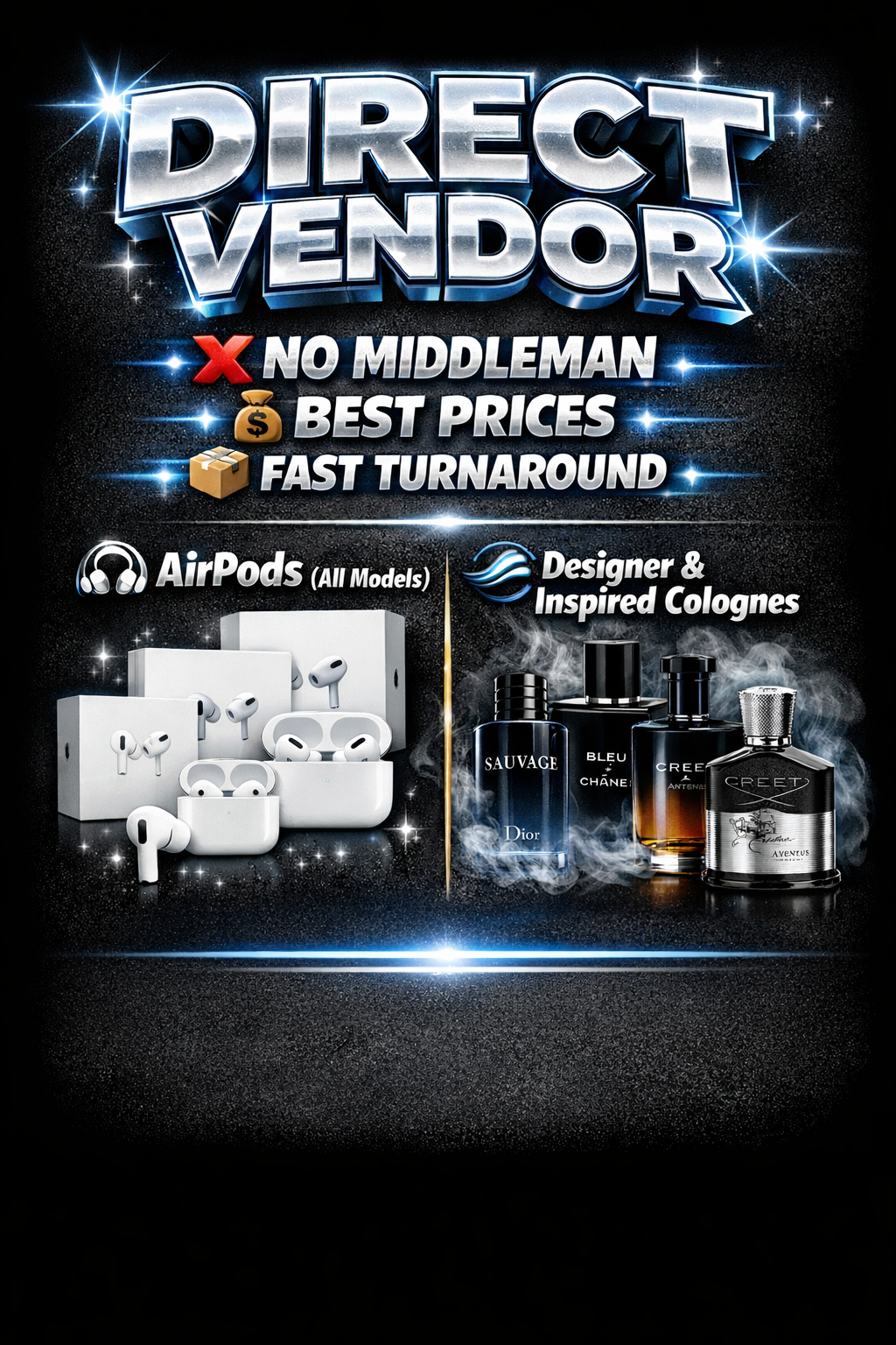 Direct AirPods/cologne vendor
