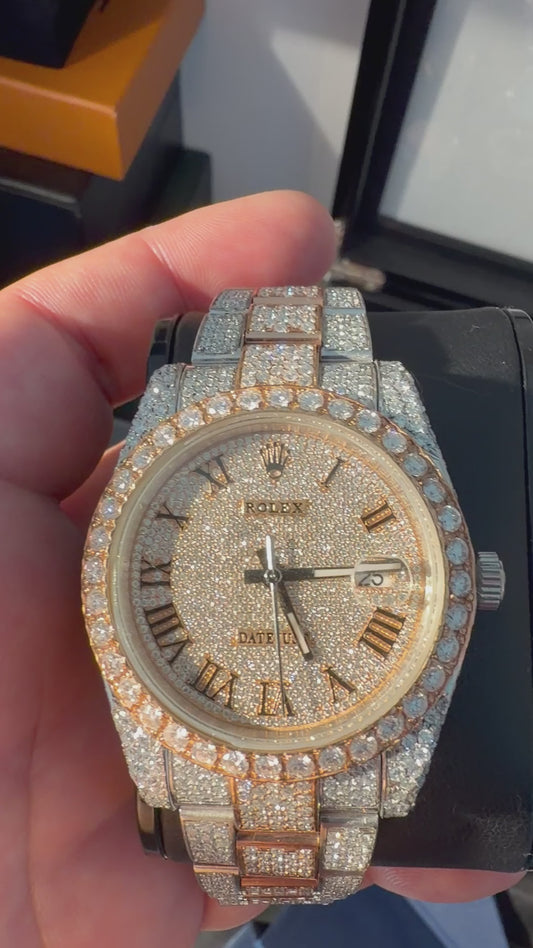 Rose Gold Date Just Moissanite VVS