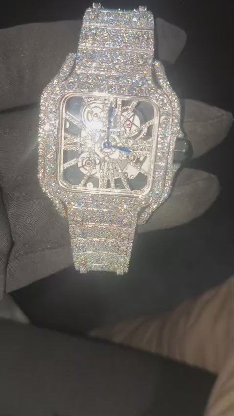 Buss down skeleton Moissanite